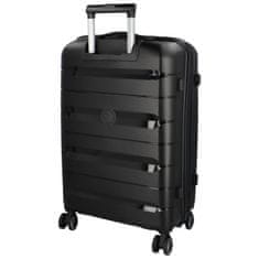 ORMI Cestovní plastový kufr Hesol velikost M, černá