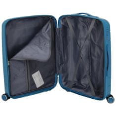 ORMI Cestovní plastový kufr Hesol velikost L, tyrkysová