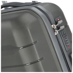ORMI Cestovní plastový kufr Hesol velikost S, tmavě šedá