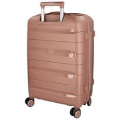 ORMI Cestovní plastový kufr Hesol velikost M, starorůžová