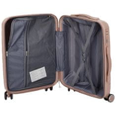 ORMI Cestovní plastový kufr Hesol velikost S, starorůžová