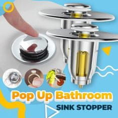 HOME & MARKER® Koupelnová zátka na umyvadlo, zátka otvoru umyvadla (2ks) | SINKSTOP