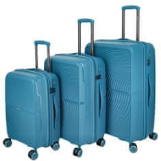ORMI Cestovní plastový kufr Darex SADA, tyrkysová