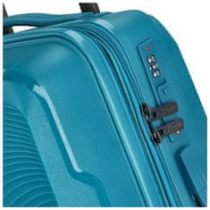 ORMI Cestovní plastový kufr Darex velikosti S, tyrkysový