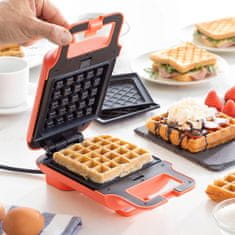 InnovaGoods 2-in-1 Waffle and Sandwich Maker with Recipes Wafflicher InnovaGoods 