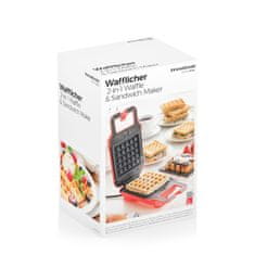 InnovaGoods 2-in-1 Waffle and Sandwich Maker with Recipes Wafflicher InnovaGoods 