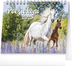 Grooters NOTIQUE Stolní kalendář Poezie koní 2025, 16,5 x 13 cm