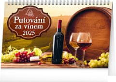 Grooters NOTIQUE Stolní kalendář Putování za vínem 2025, 23,1 x 14,5 cm