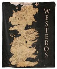 CurePink Fleece deka Game Of Thrones: Map (125 x 150 cm)