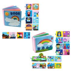 JOJOY® 3D Montessori Interaktivní kniha pro děti, Senzorická Látková kniha FIRSTBOOK + FIRSTBOOK - KAPITOLA DRUHÁ | FIRSTBOOK2CHAPTERS