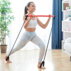 InnovaGoods Fitness tyč s odporovými gumami a průvodcem cvičení Resibar InnovaGoods 