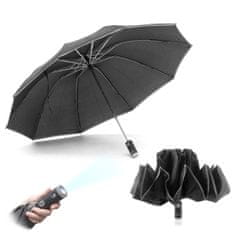 InnovaGoods Skládací obrácený deštník s LED Folbrella InnovaGoods 