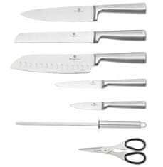 Berlingerhaus Sada nožů berez v otočném stojanu 8 ks stříbrná