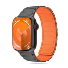 Tech-protect Iconband Magnetic řemínek na Apple Watch 42/44/45/49mm, titanium/orange