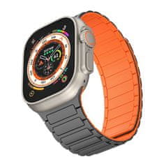Tech-protect Iconband Magnetic řemínek na Apple Watch 42/44/45/49mm, titanium/orange