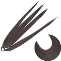 FRILLA® Copánky na Prodloužení vlasů, prodlužování vlasů metodou copánků, Vlasová kosmetika na Prodloužení vlasů (65 cm) | BRAIDELLA Hnědá