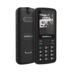 Mobiola MB500 TitanX, odolný mobilní telefon, 4G LTE připojení, černý