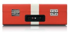 LENCO Gramofon Lenco TT-110RDWH s reproduktory a Bluetooth (červený a bílý)