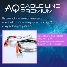 AQ  Acoustique Quality 646-BW - Audiofilský reproduktorový kabel BI-WIRING Délka 3 metry