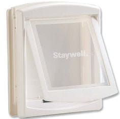 Staywell dvířka s transparentním flapem střední bílá - rozbaleno