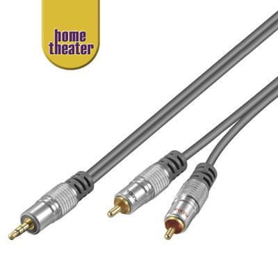 Home Theater HQ kabel Jack 3,5 - 2x CINCH, M/M, 10m