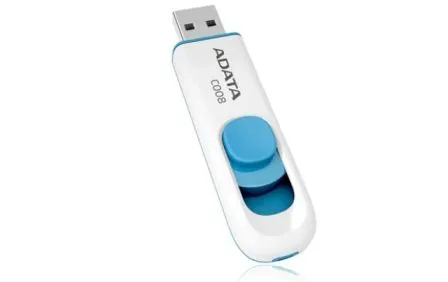 Adata C008 8GB / USB 2.0 / White (AC008-8G-RWE)