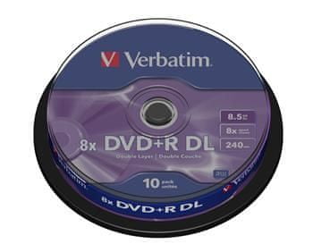 Verbatim DVD+R 8,5GB 8x Double Layer spindl 10pck (43666)