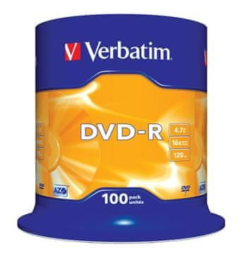 Verbatim DVD-R 4,7GB 16x spindl 100pck/BAL (461669)