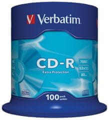 Verbatim CD-R 80 52x EXTRA spindl 100pck/BAL (43411)