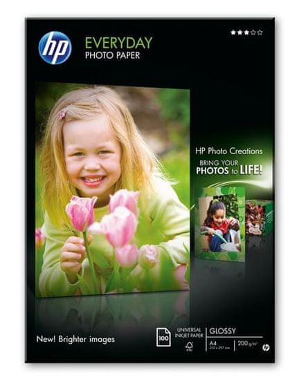 HP Everyday Glossy Photo Paper, 100 listů/A4/210 x 297 mm (Q2510A)