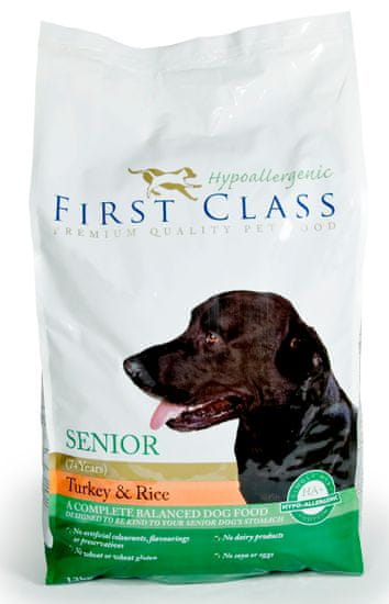 First Class Dog Senior HA Turkey & Rice 12kg