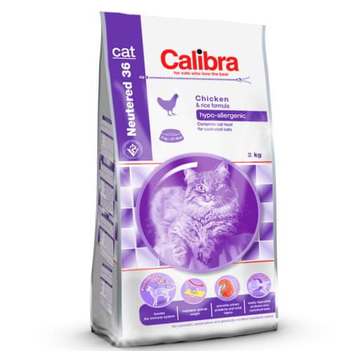 Calibra Cat Neutered 36 7 + 1kg zdarma