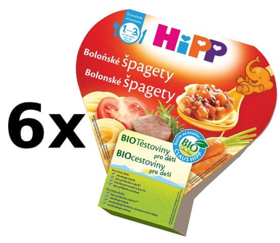 HiPP BIO Boloňské špagety - 6x250g exp. 11/2019