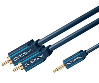 ClickTronic HQ kabel Jack 3,5mm - 2x CINCH, 10 m - rozbaleno