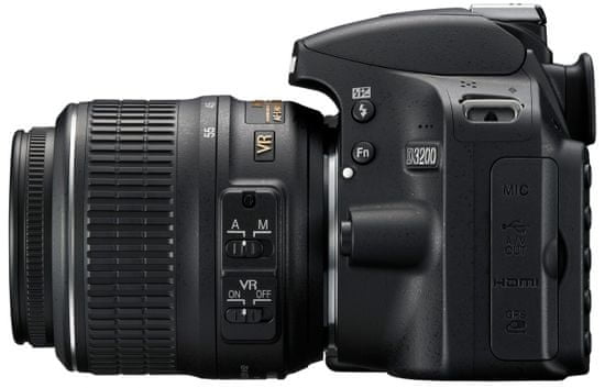 Nikon D3200 Black + 18-55 AF-S DX VR | MALL.CZ