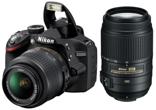 Nikon D3200 Black + 18-55 AF-S DX VR + 55-300 AF-S VR