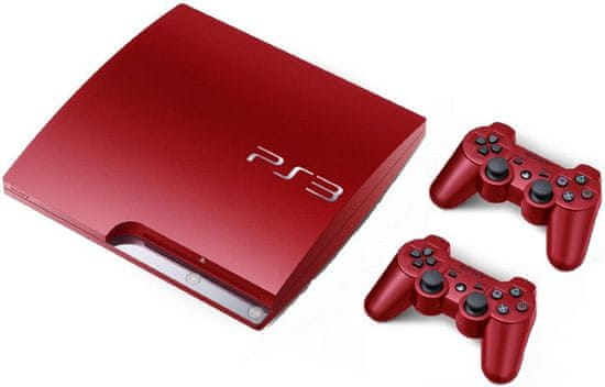 Sony Playstation 3 - 320GB + 2x Dualshock v červeném provedení