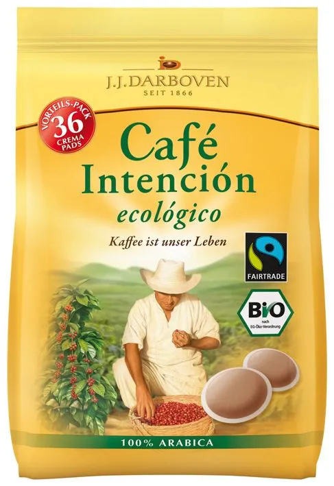Levně Café Intención Ecológico Fair Trade BIO Pads 36x7g