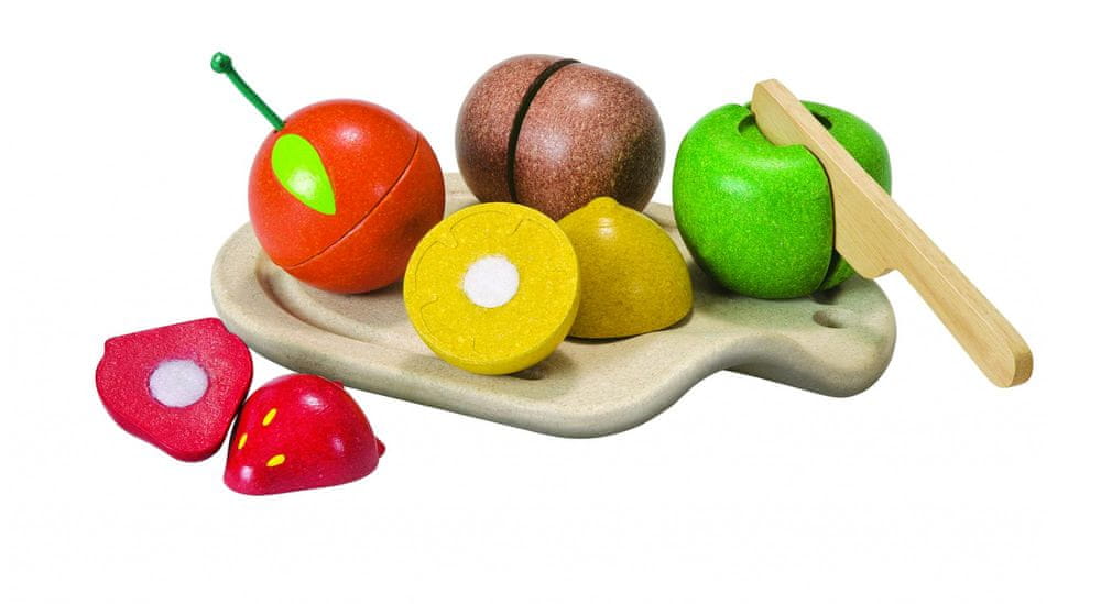 Plan Toys EKO - krájení, ovoce na prkénku