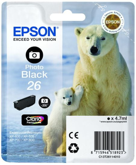 Epson T2611, černá FOTO (C13T26114010)