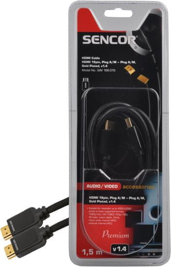SENCOR SAV 166-015 (HDMI kabel 1.4), 1,5 m