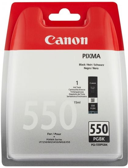Canon PGI-550Bk, černá pigmentová - rozbaleno