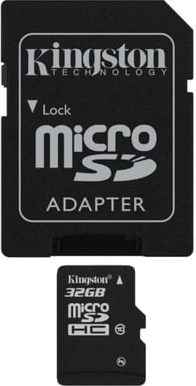Kingston microSDHC 32GB (class 10) + adaptér