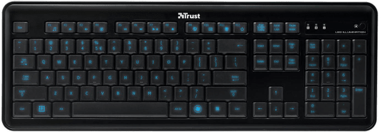 Trust eLight LED Illuminated Keyboard CZ/SK (20504) - zánovní