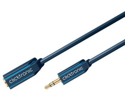 ClickTronic HQ OFC kabel Jack 3,5 mm stereo, M/F, 5 m - rozbaleno