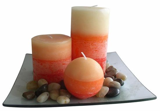 Toro Dárkový set 3 svíčky s vůní pomeranče