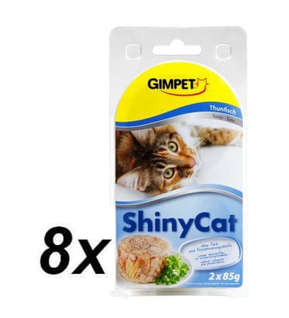 Gimpet SHINY CAT tuňák 8 x ( 2 x 70g )
