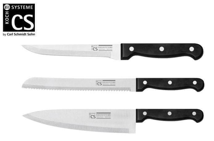 Levně CS Kochsysteme Set nožů z nerezové oceli All Star, 3 ks