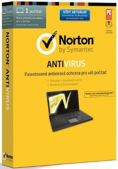 SYMANTEC Norton Antivirus 2014 Cz 1uživ. / 12měs.