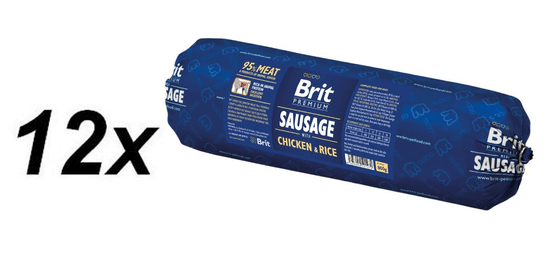 Brit Sausage with Chicken & Rice 12 x 800g